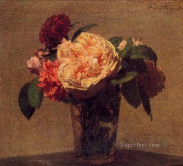 Flores Painting - Flores en un jarrón pintor de flores Henri Fantin Latour
